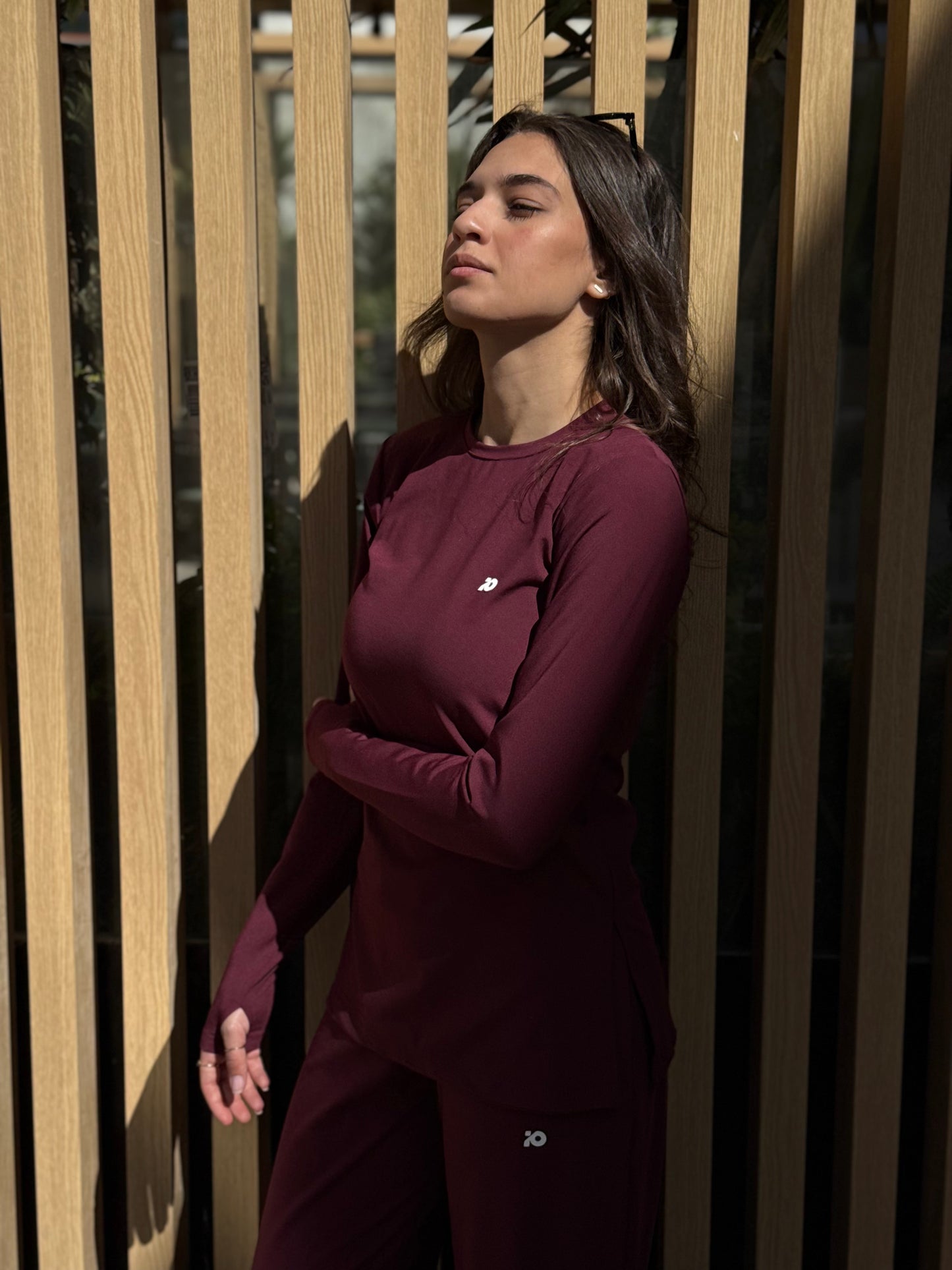 Burgundy Long Sleeve Top