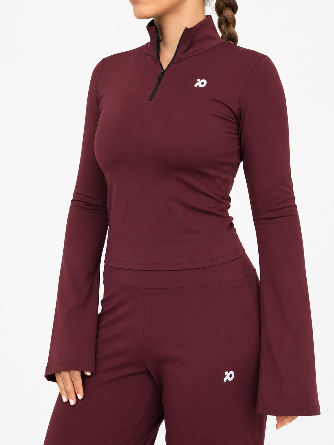 Burgundy Flared Top