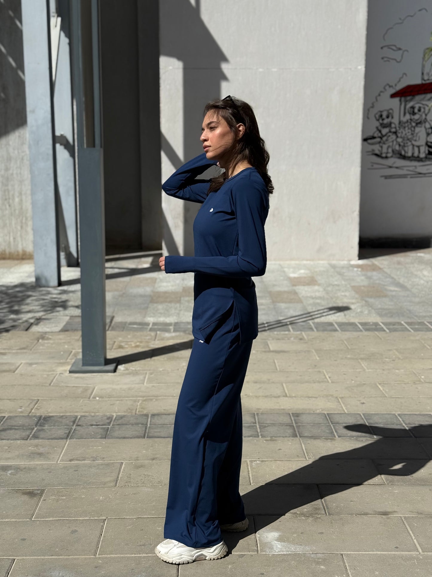 Blue Navy Wide Leg Pants