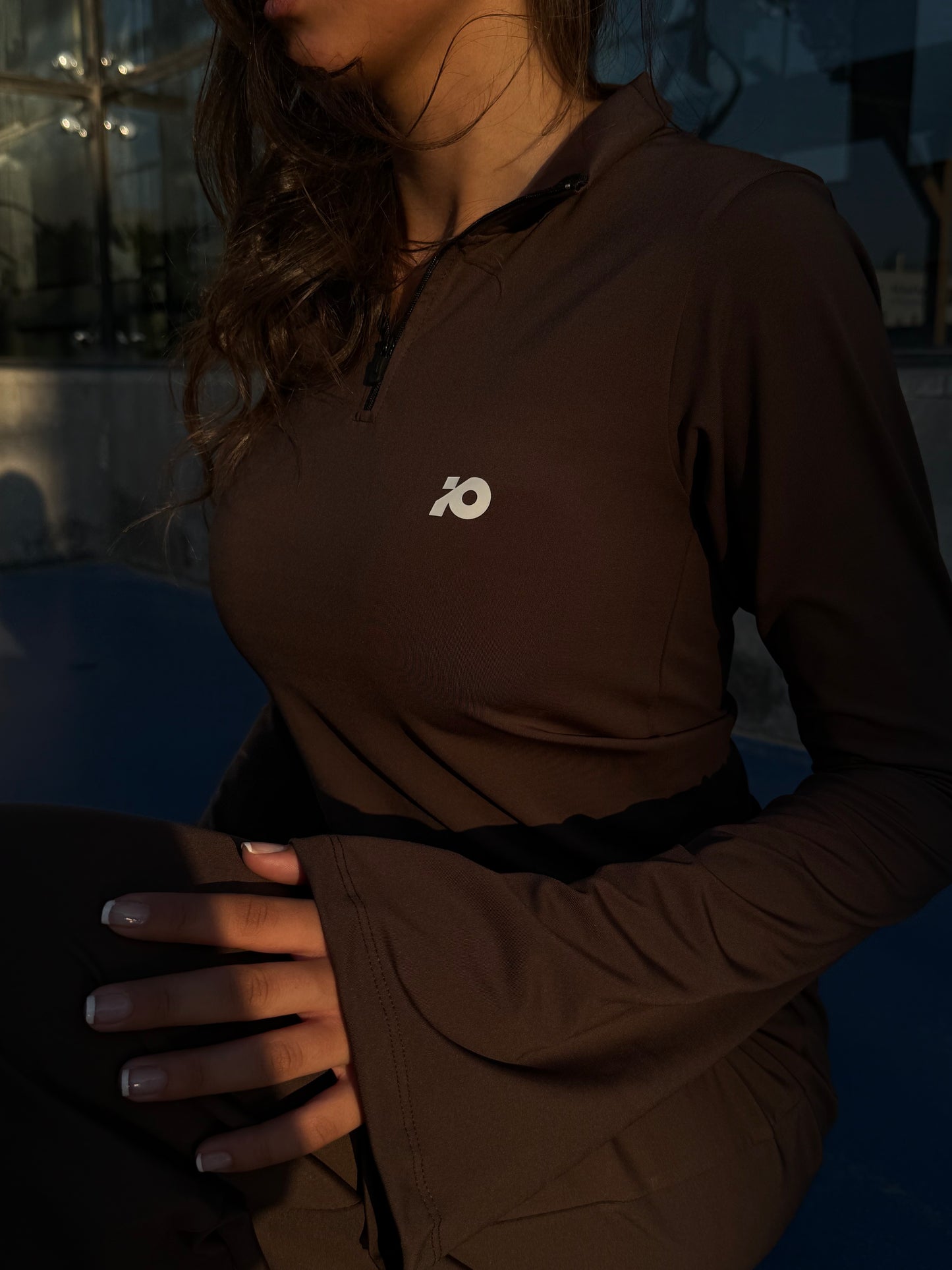 Chocolate Brown Flared Top