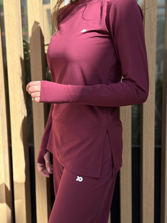 Burgundy Long Sleeve Top