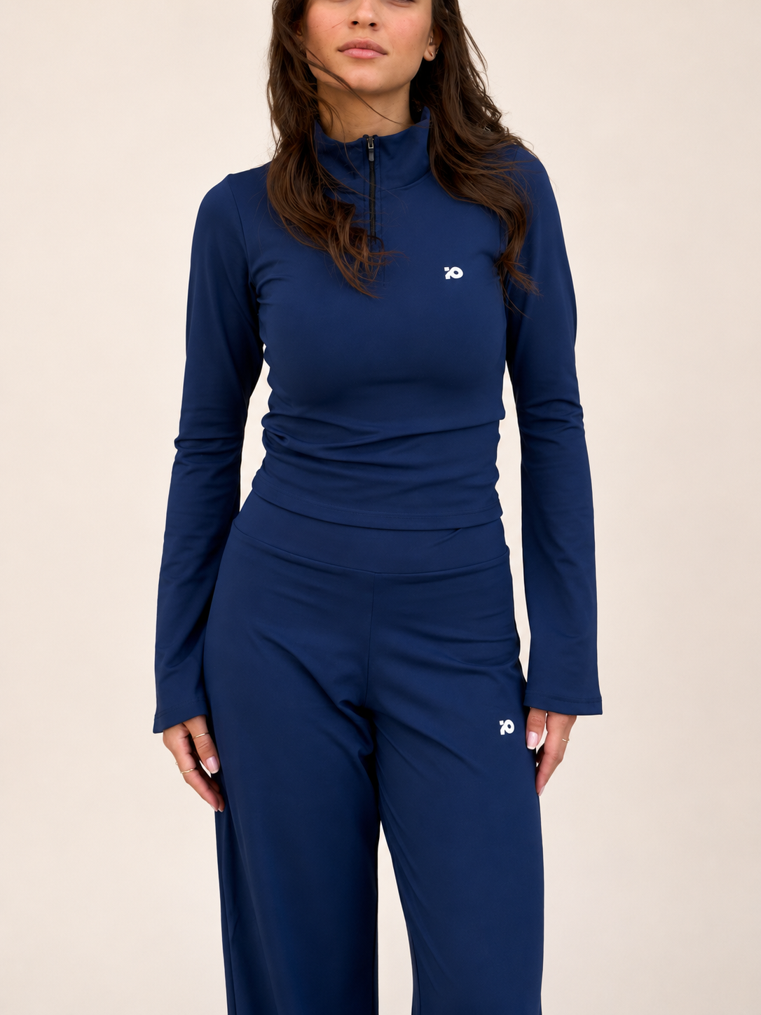 Blue Navy Flared Top