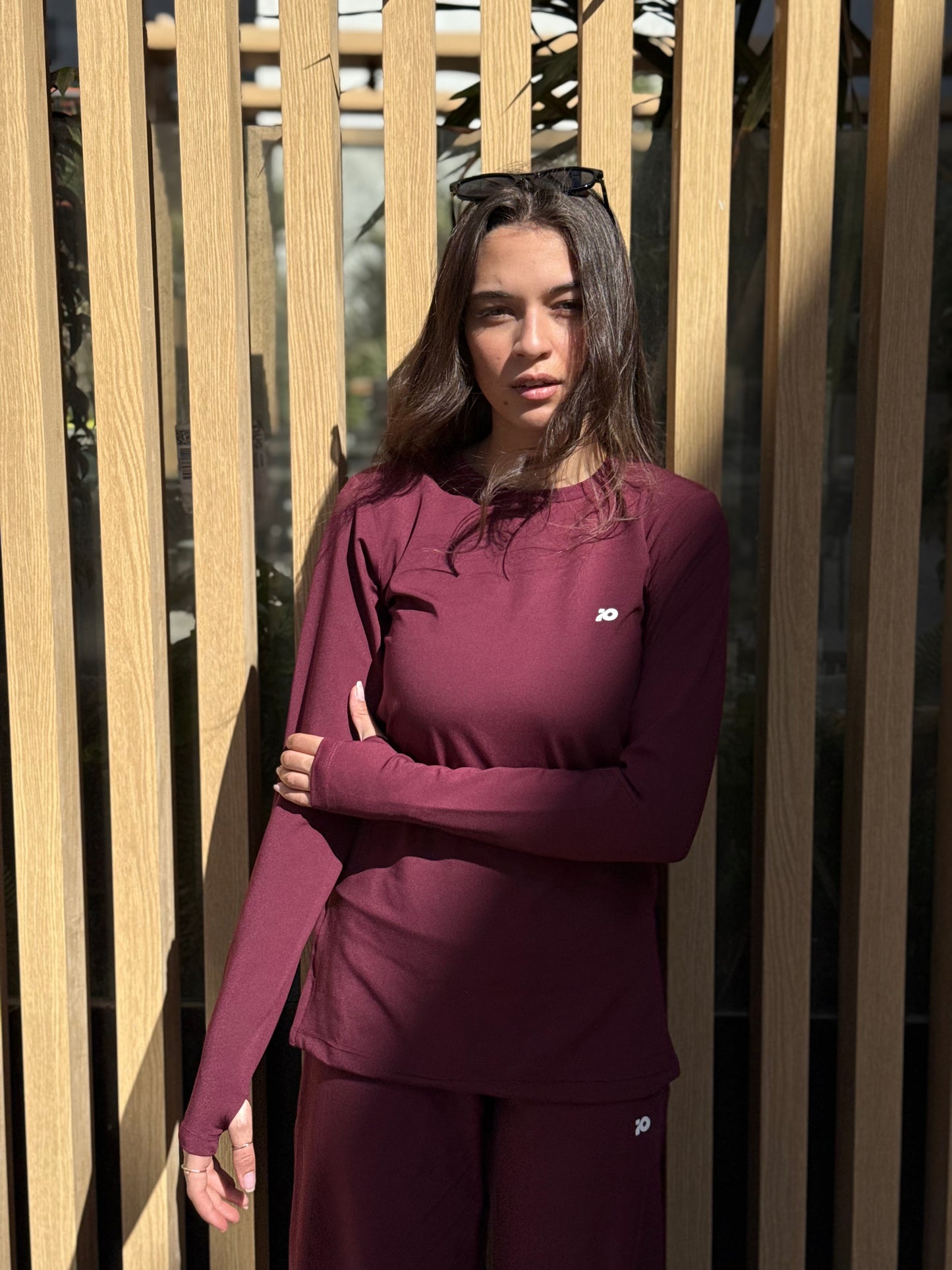 Burgundy Long Sleeve Top