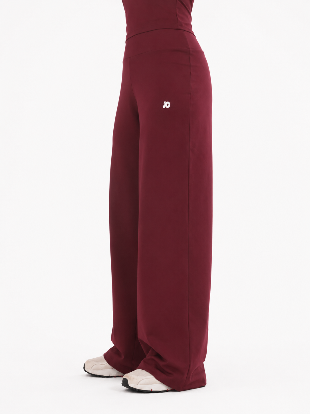 Burgundy Wide Leg Pants