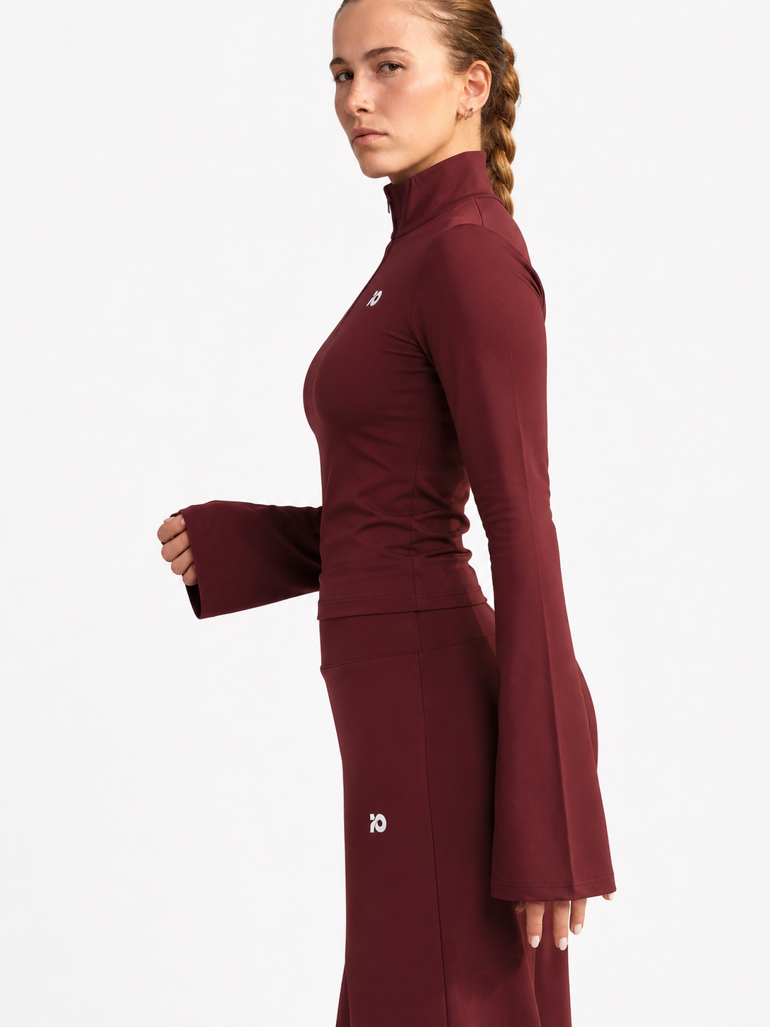 Burgundy Flared Top