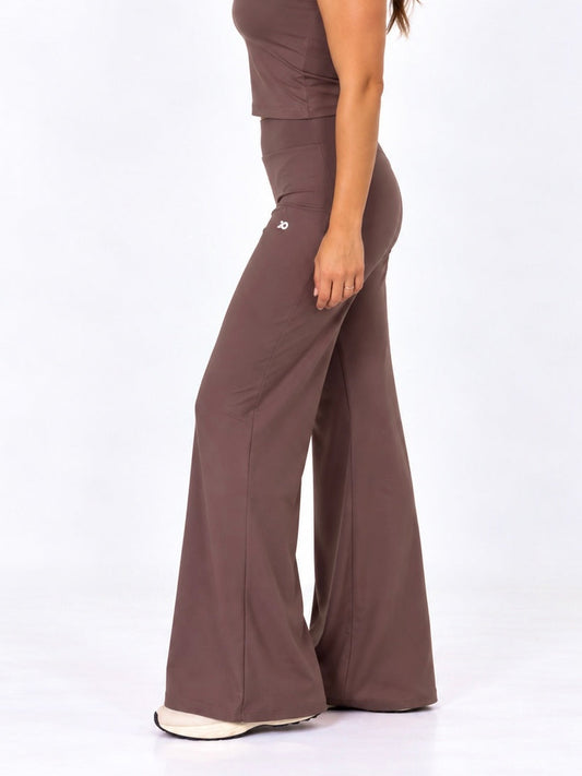 Espresso Mauve Wide Leg Pants