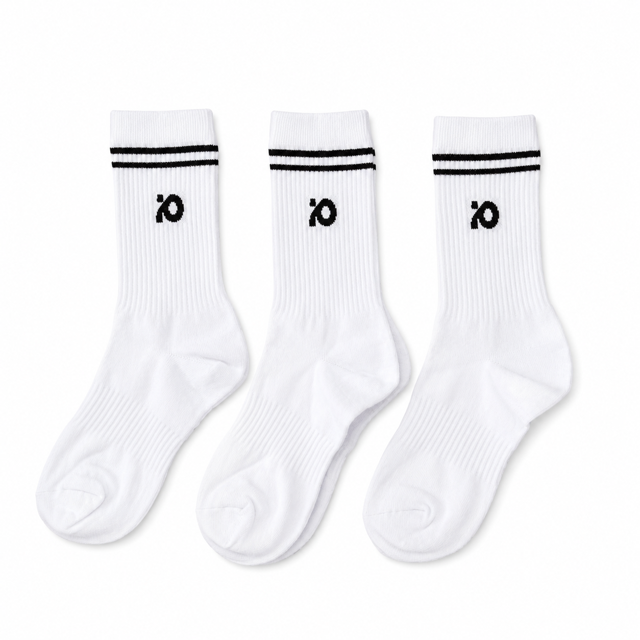 Unisex io 3-pack socks white