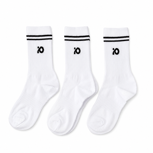 Unisex io 3-pack socks white
