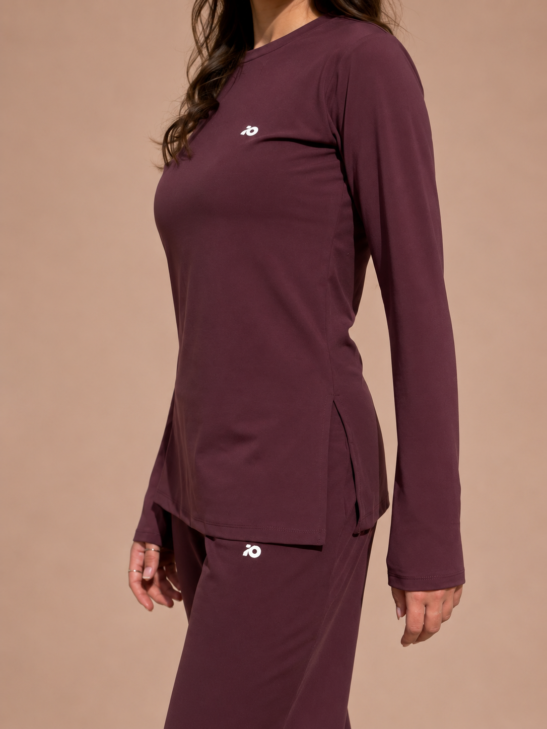 Wine Red Long Sleeve Top