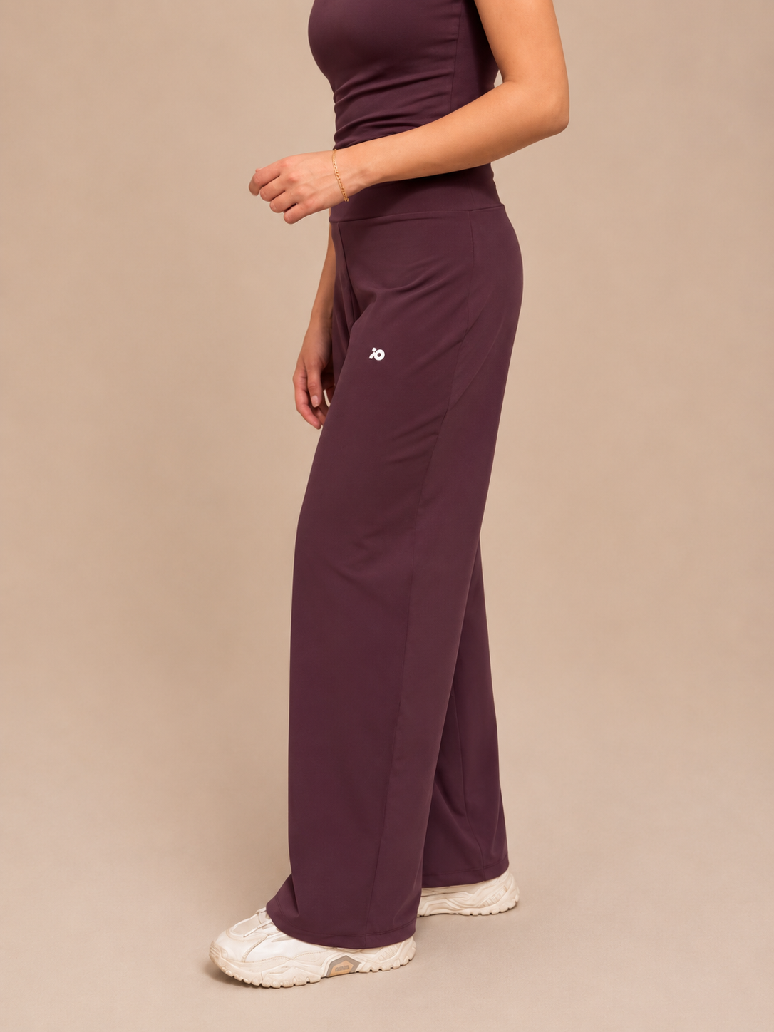 Wine Red Wide Leg Pants
