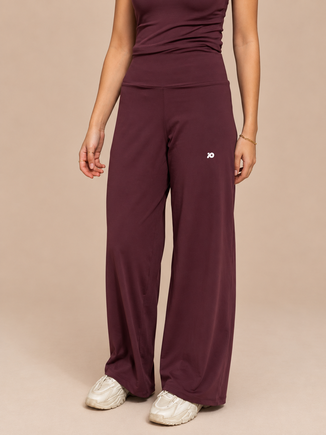 Wine Red Wide Leg Pants