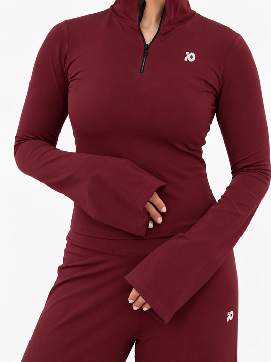 Burgundy Flared Top