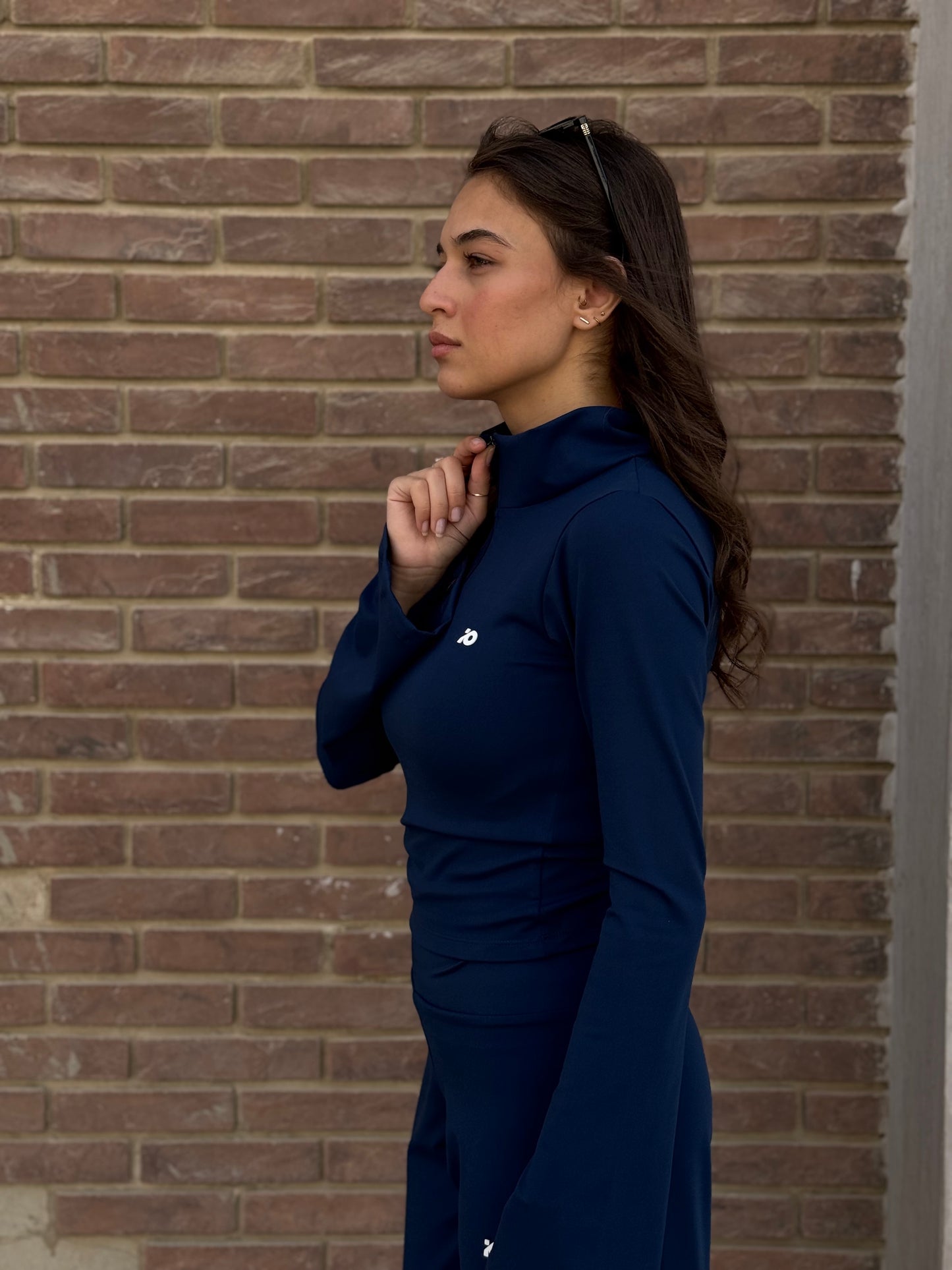 Blue Navy Flared Top