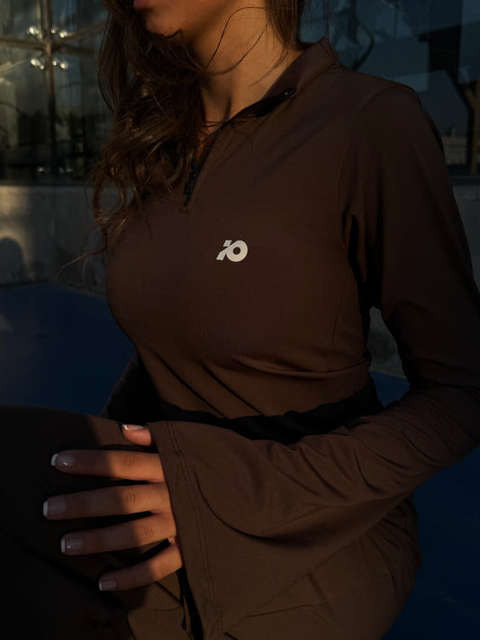 Chocolate Brown Flared Top