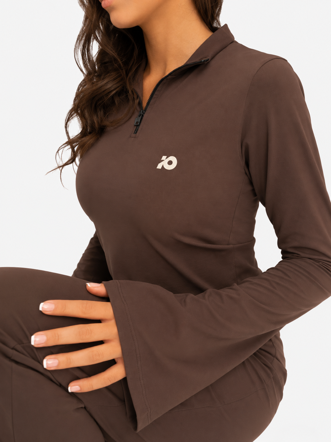 Chocolate Brown Flared Top