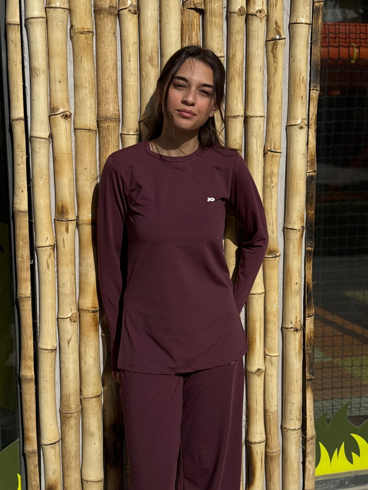 Wine Red Long Sleeve Top