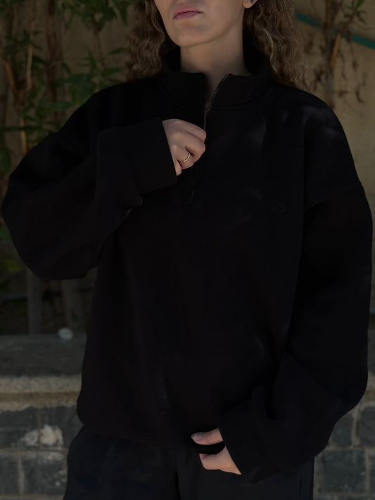 Black Quarter Zipper