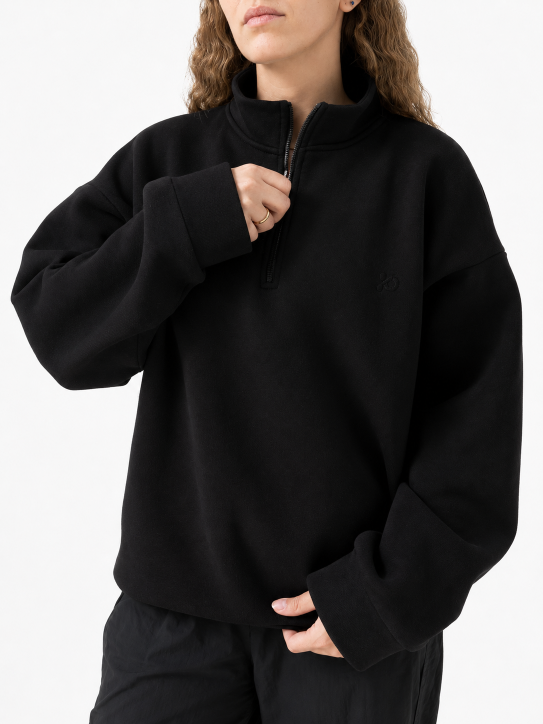 Black Quarter Zipper