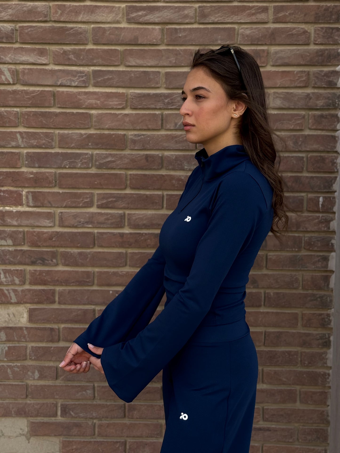 Blue Navy Flared Top