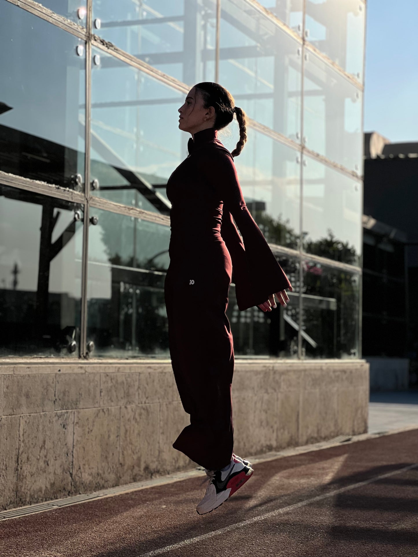 Burgundy Wide Leg Pants