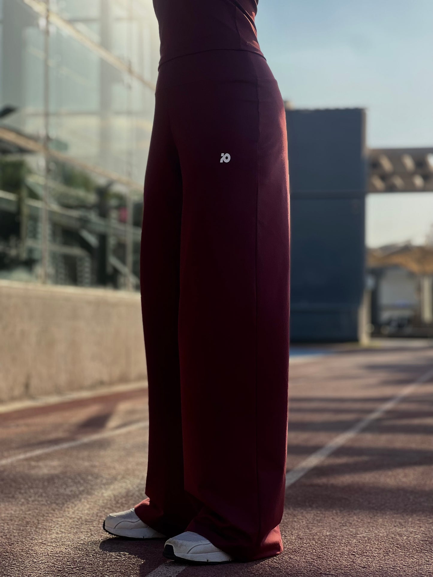 Burgundy Wide Leg Pants