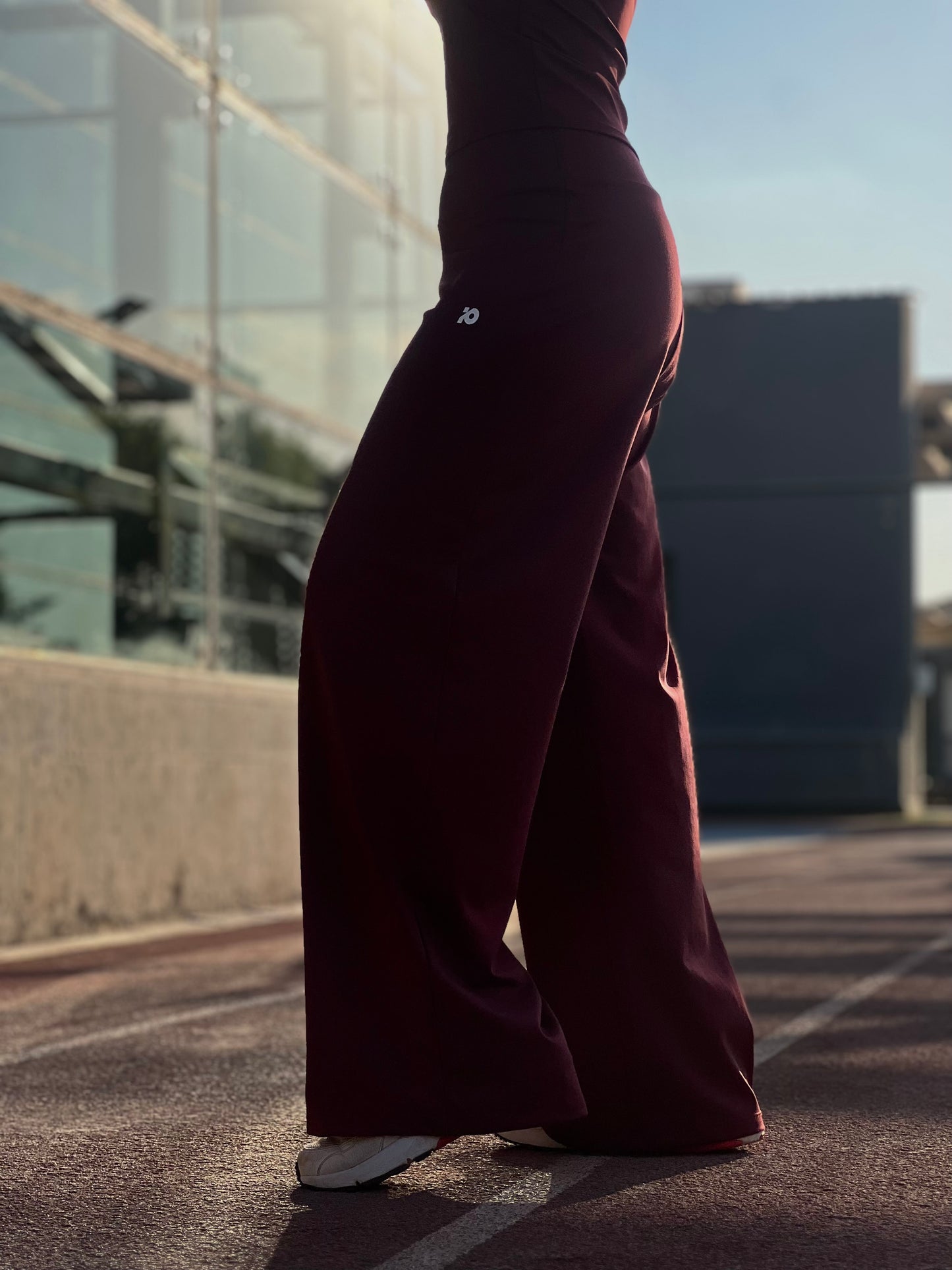 Burgundy Wide Leg Pants